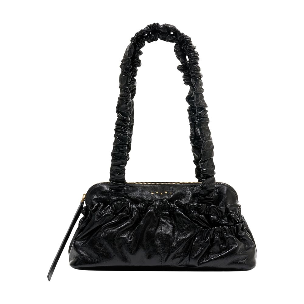 Marni Shoulder Bag — Black Calfskin