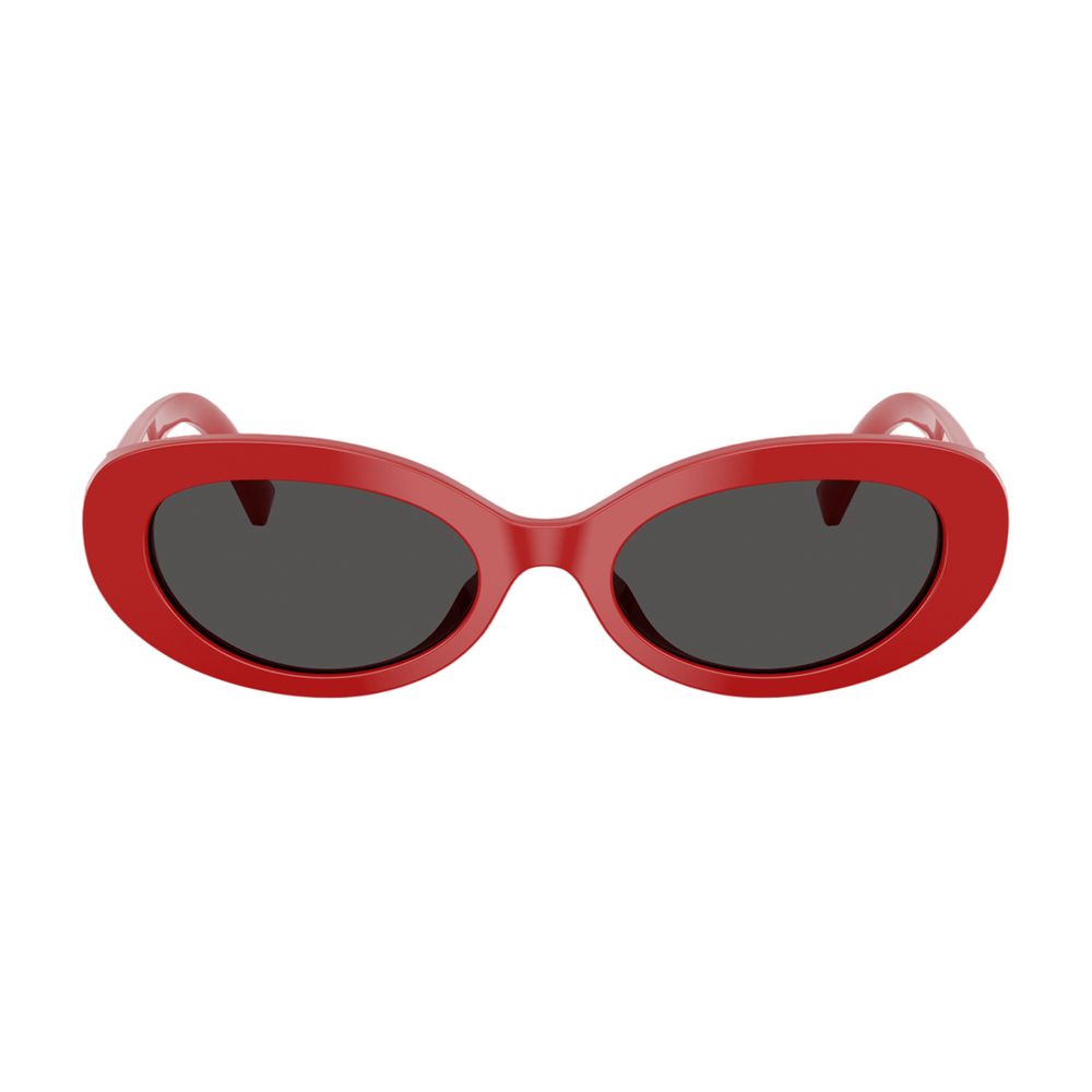 Dolce&gabbana 0dg4537-30888753 Oval Acetate Sunglasses — Red
