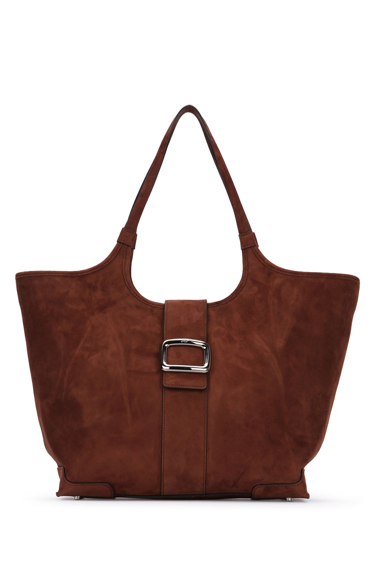 Roger Vivier Suede Tote Bag — Brown