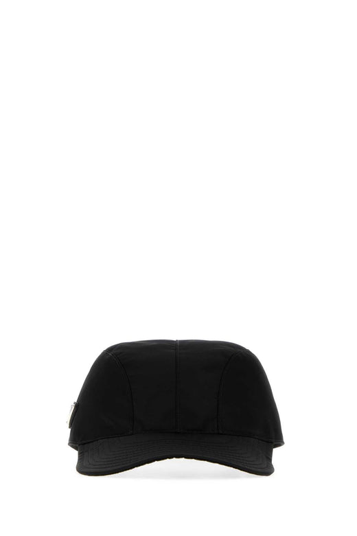 Prada Hat Recycled Nylon Baseball Cap — Black Caps