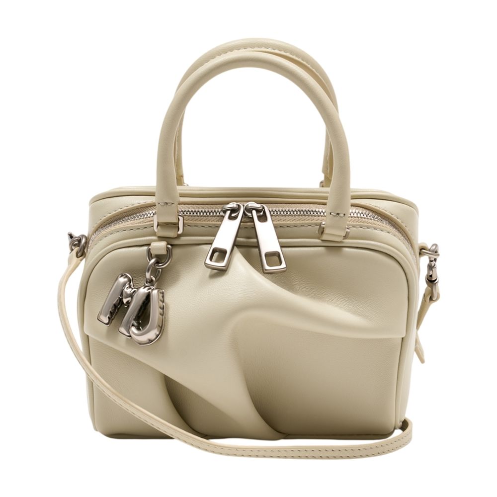 Marc Jacobs Micro Bauletto Top Handle Bag — White Lambskin