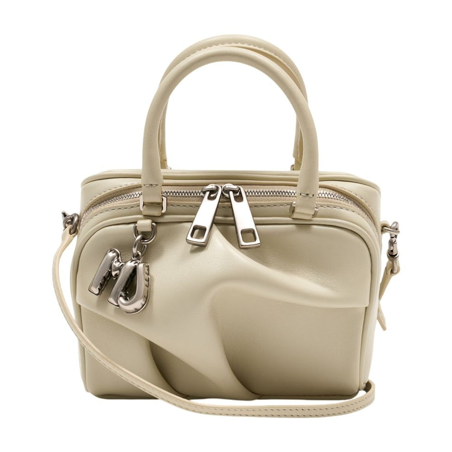 Marc Jacobs Micro Bauletto Top Handle Bag — White Lambskin