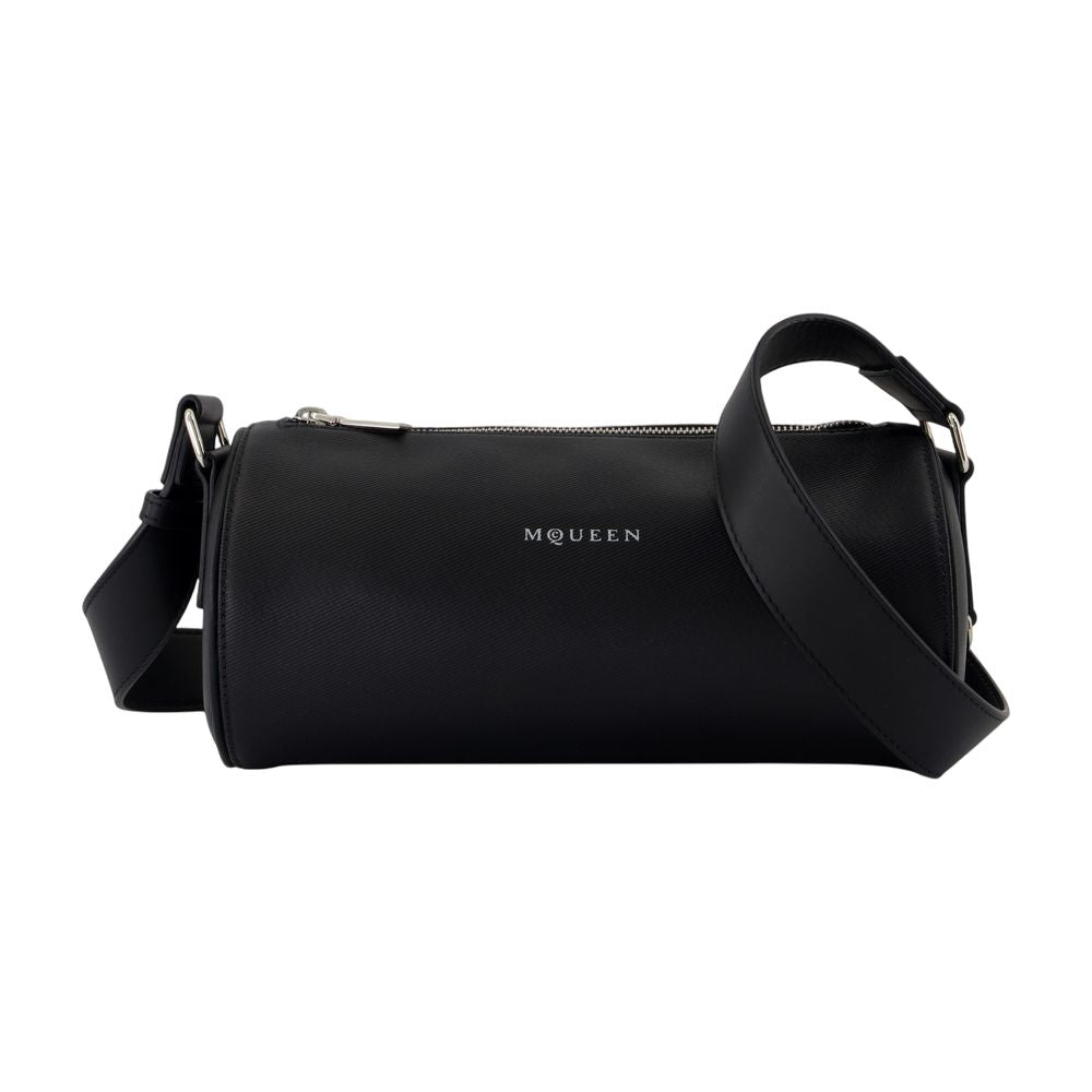 Alexander Mcqueen Roller Crossbody Bag — Black Canvas