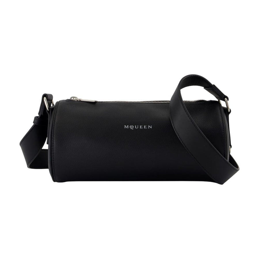 Alexander Mcqueen Roller Crossbody Bag — Black Canvas