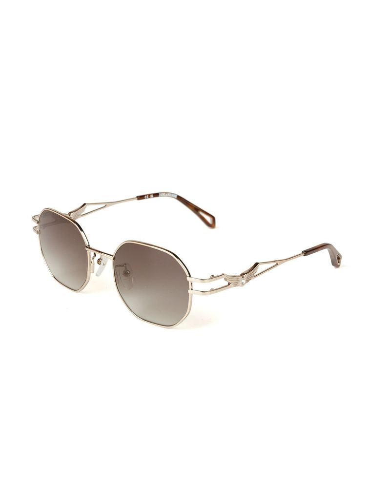 Zadig & Voltaire Szv463s Metal Hexagon Frame Sunglasses — Gold