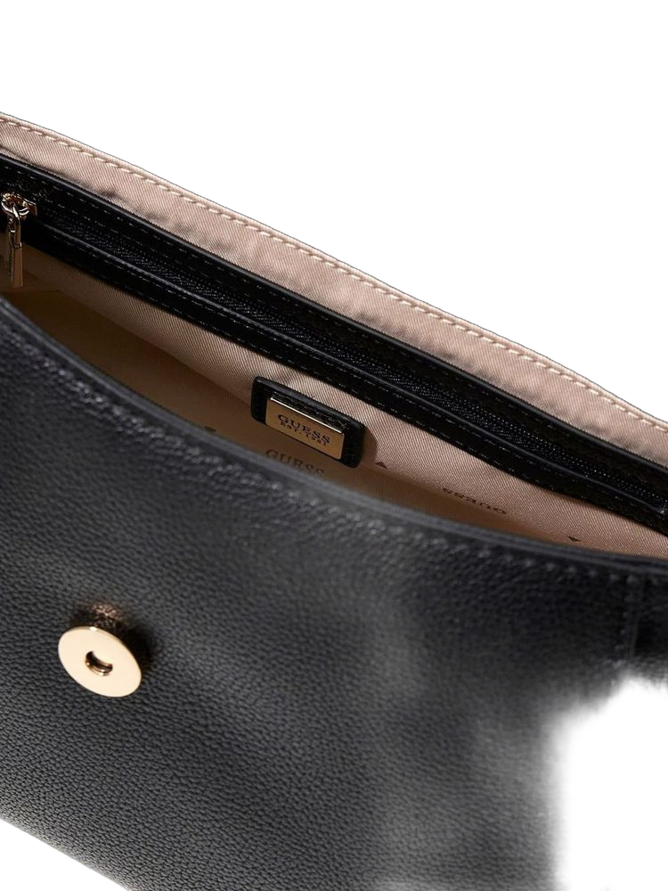 Guess Devon Top Handle Bag — Black Polyurethane