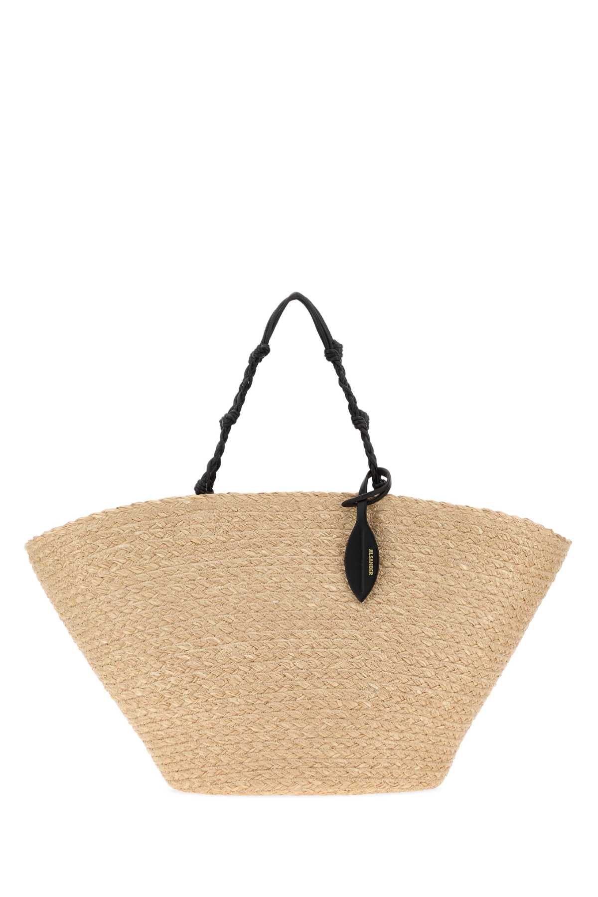 Jil Sander Tangle Bucket Bag — Beige Exterior: Raffia