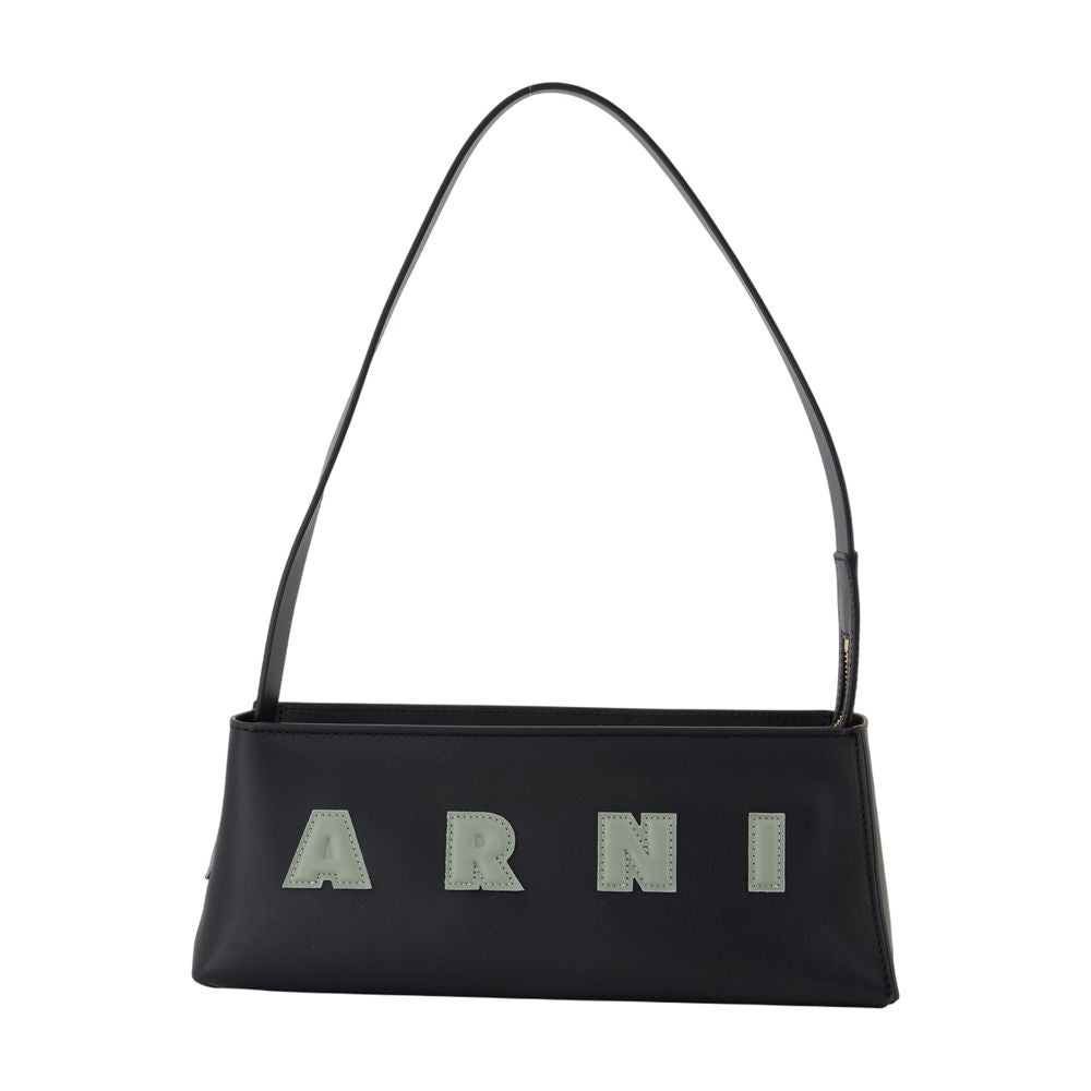 Marni Shoulder Bag — Black Calfskin