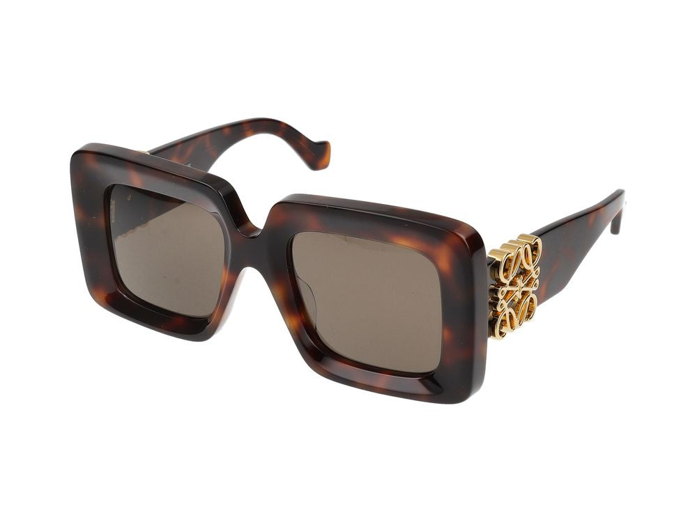 Loewe Lw40176u Square Acetate Frame Sunglasses — Tortoiseshell Standard