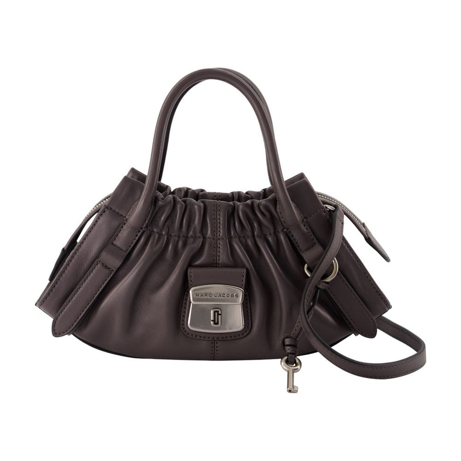 Marc Jacobs Gathered Lambskin Shoulder Bag — Brown