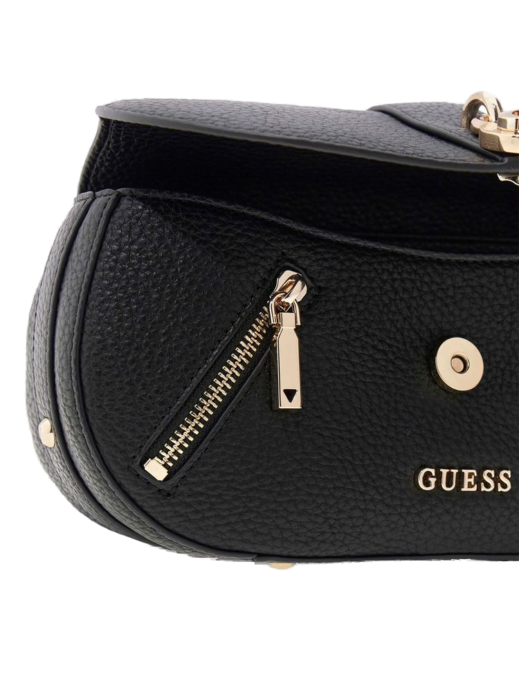 Guess Jessa Crossbody Bag — Black Polyurethane