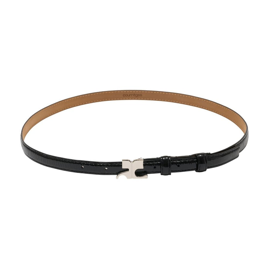 Courreges Ac Belt — Black Calfskin