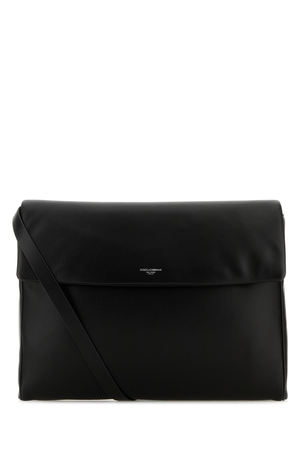 Dolce & Gabbana Leather Shoulder Clutch — Black