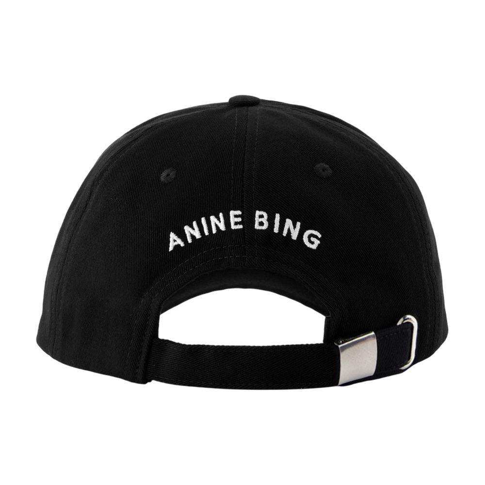 Anine Bing A-12-11477-Blk26 Baseball Cap — Black Cotton Caps