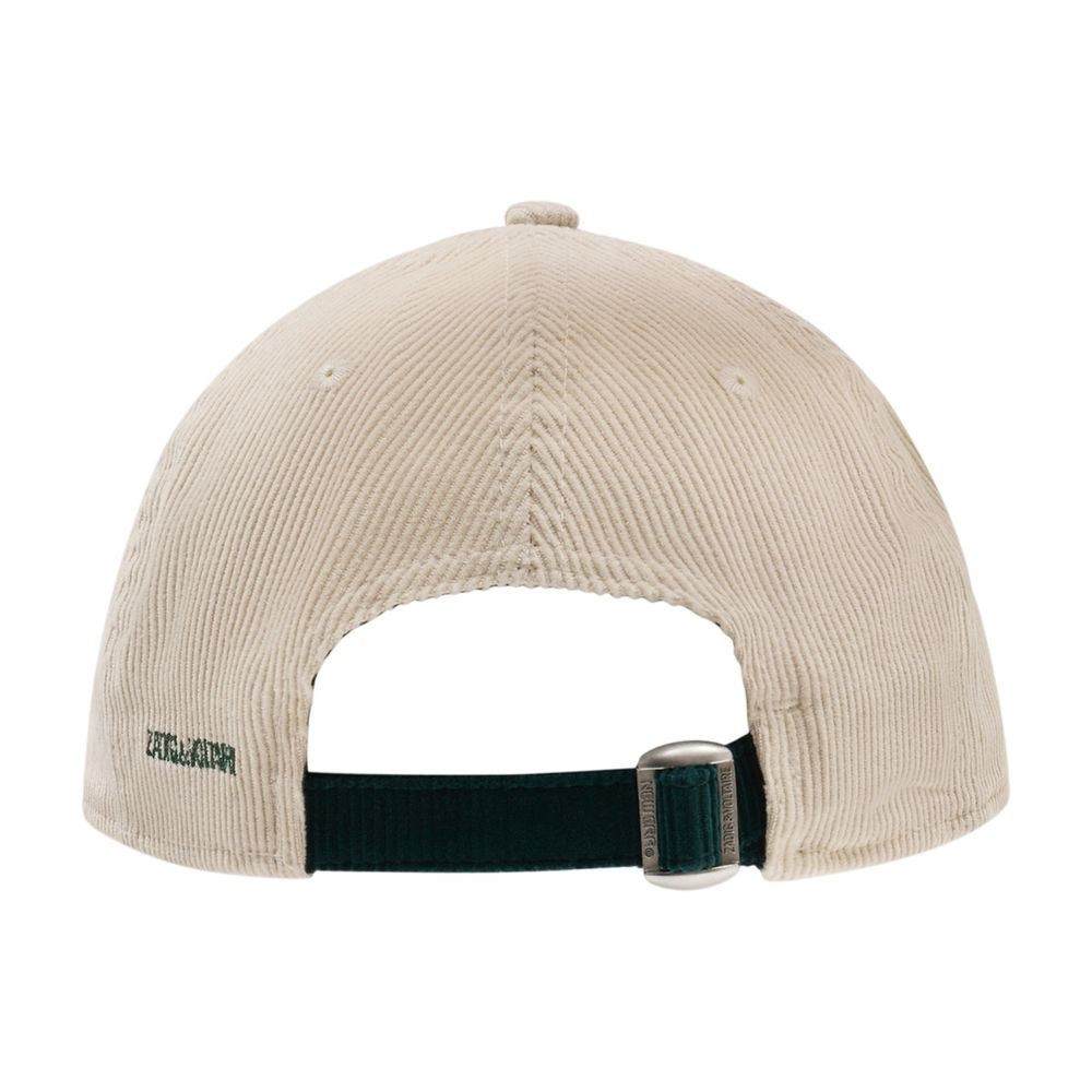 Zadig & Voltaire Owht01162-100 Cotton Corduroy Baseball Cap — White Caps