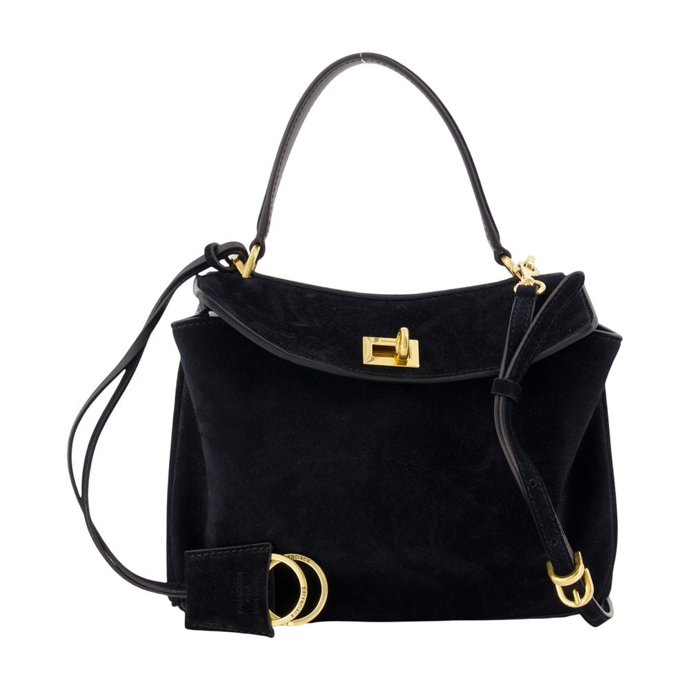 Balenciaga Rodeo Shoulder Bag — Black Calfskin