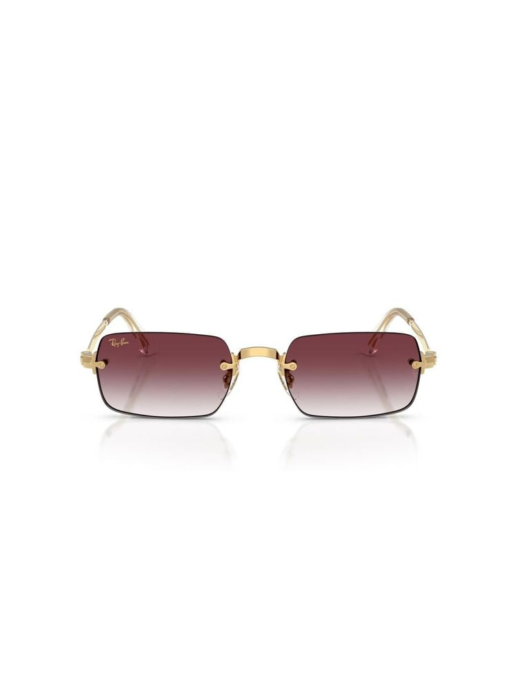 Ray-Ban 0rb3928 Rimless Square Sunglasses — Gold Metal Frame