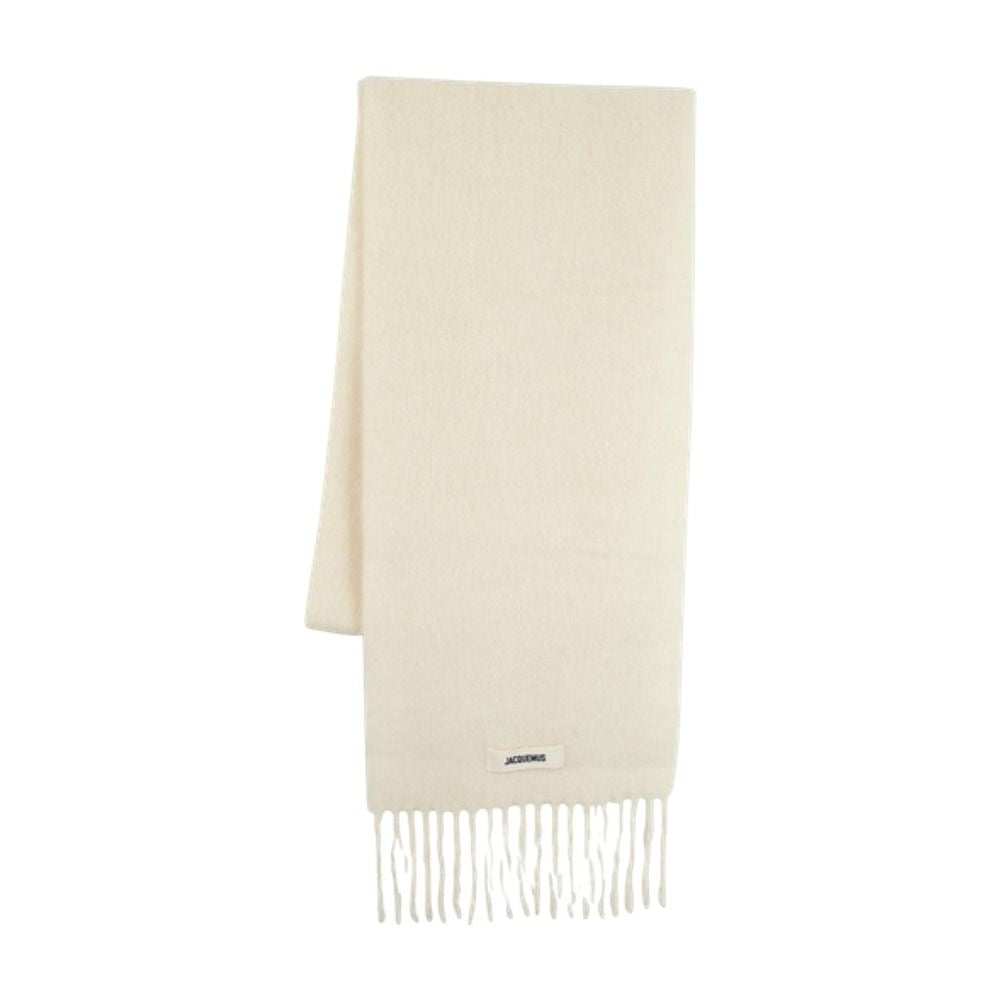 Jacquemus Scarf — White Wool Scarfs