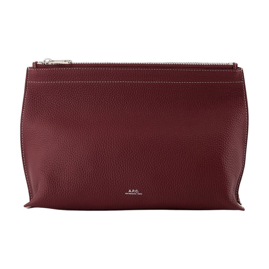 A.p.c. Clutch — Burgundy Cowhide