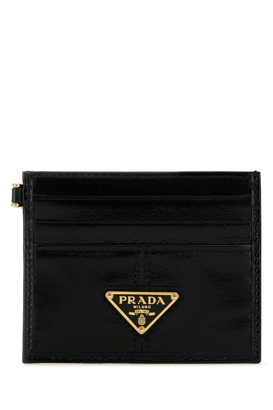 Prada Vitello Leather Card Case — Black Cases