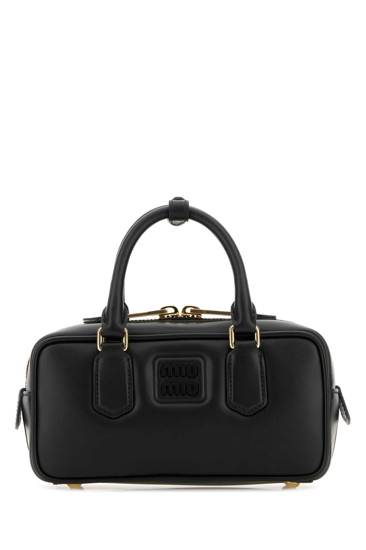 Miu Miu Arcadie Top Handle Bag — Black Vitello