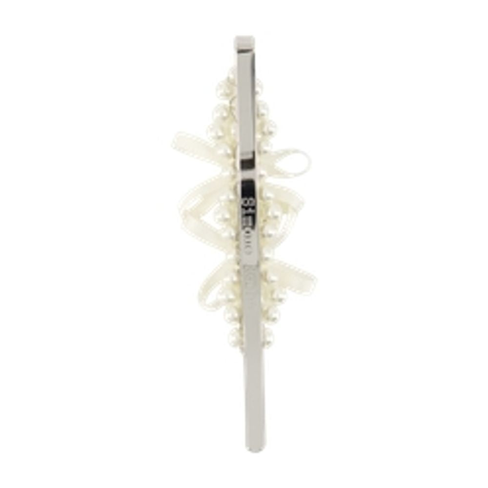 Simone Rocha Petite Bow Pearl Hair Clip — White Others Pins Claws & Clips