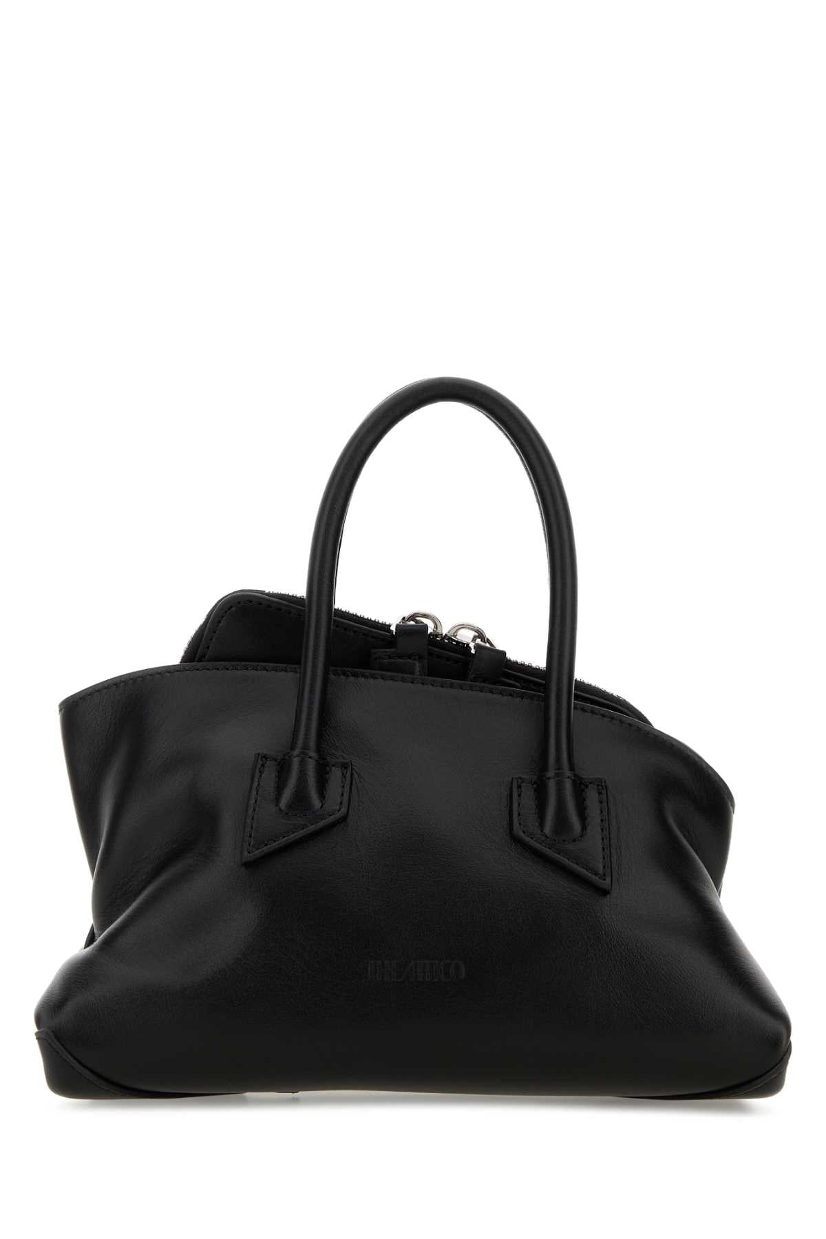 The Attico Calf Leather Shoulder Bag — Black