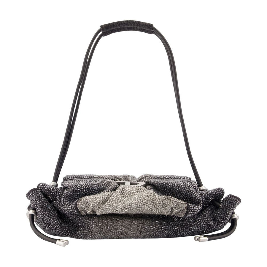 Diesel Scrunch-D Shoulder Bag — Gray Cotton