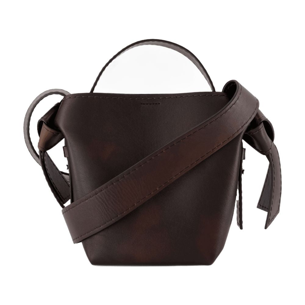 Acne Studios Musubi Crossbody Bag — Brown Calfskin