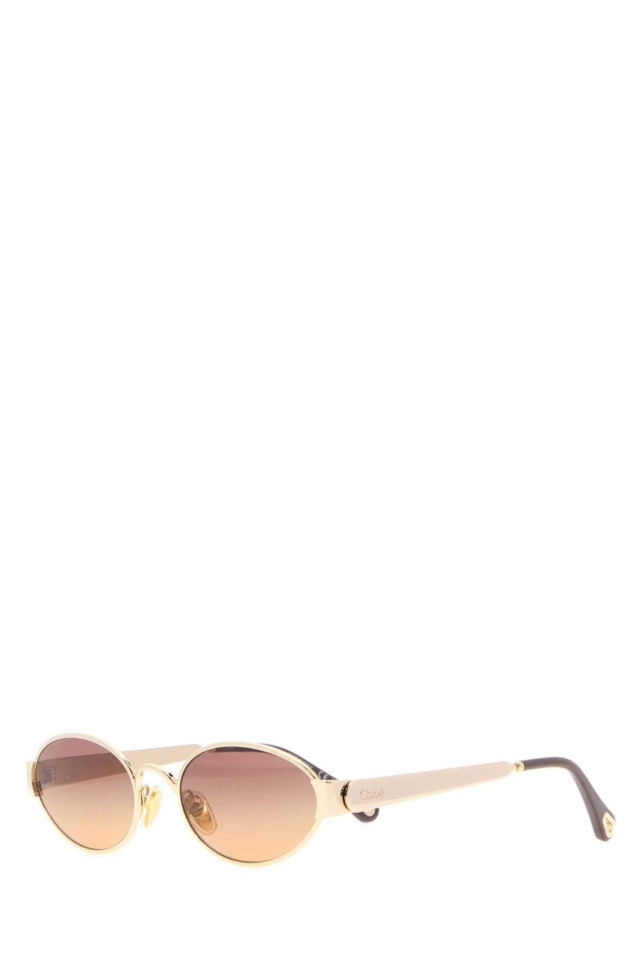 Chloé Glasses Gold Metal Sunglasses —