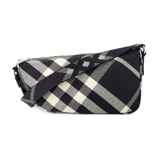 Burberry Shield Messenger Crossbody Bag — Black Synthetic