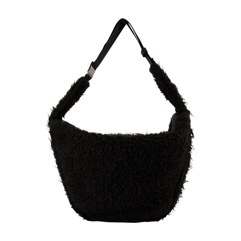 Rains Textured Synthetic Shoulder Bag — Black