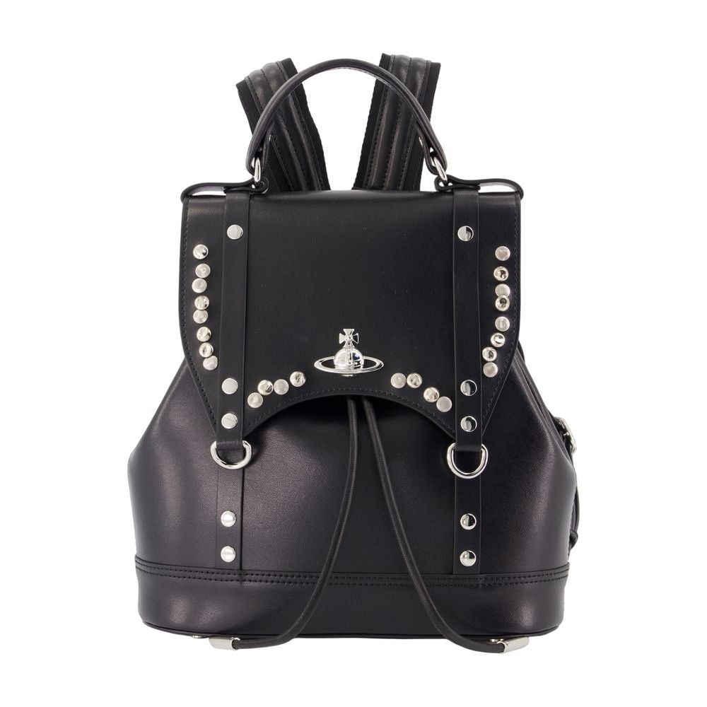 Vivienne Westwood Studded Calfskin Backpack — Black
