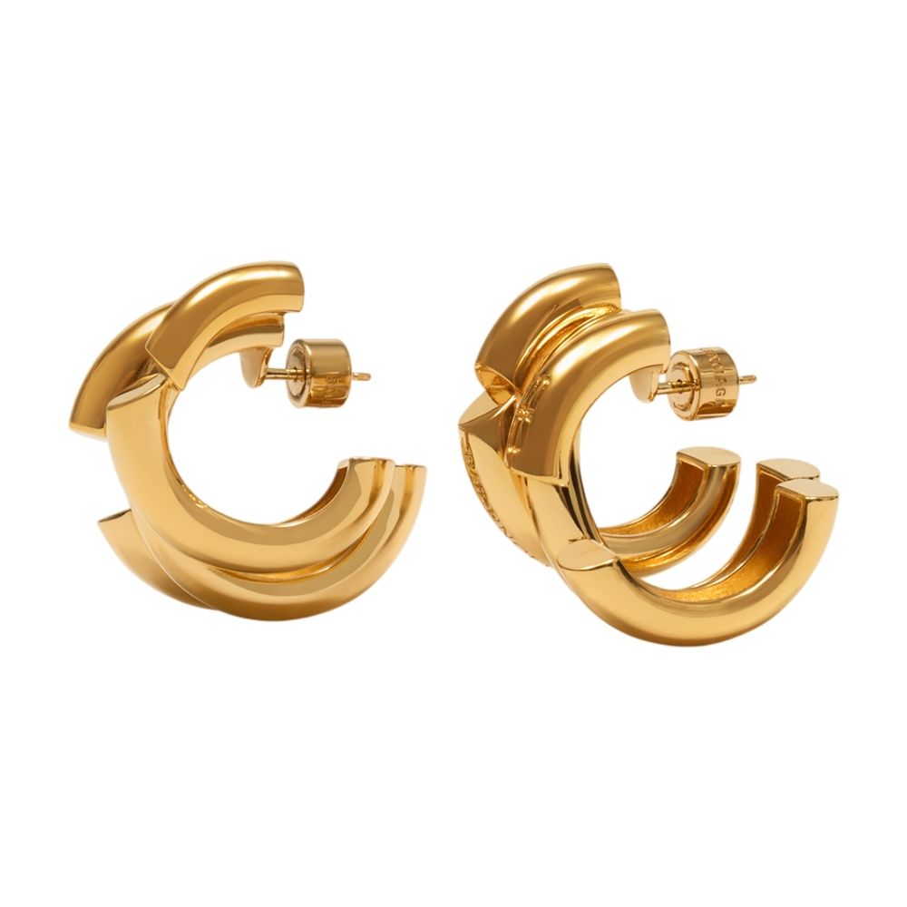 Balenciaga Saint Germain Earrings — Gold Metal