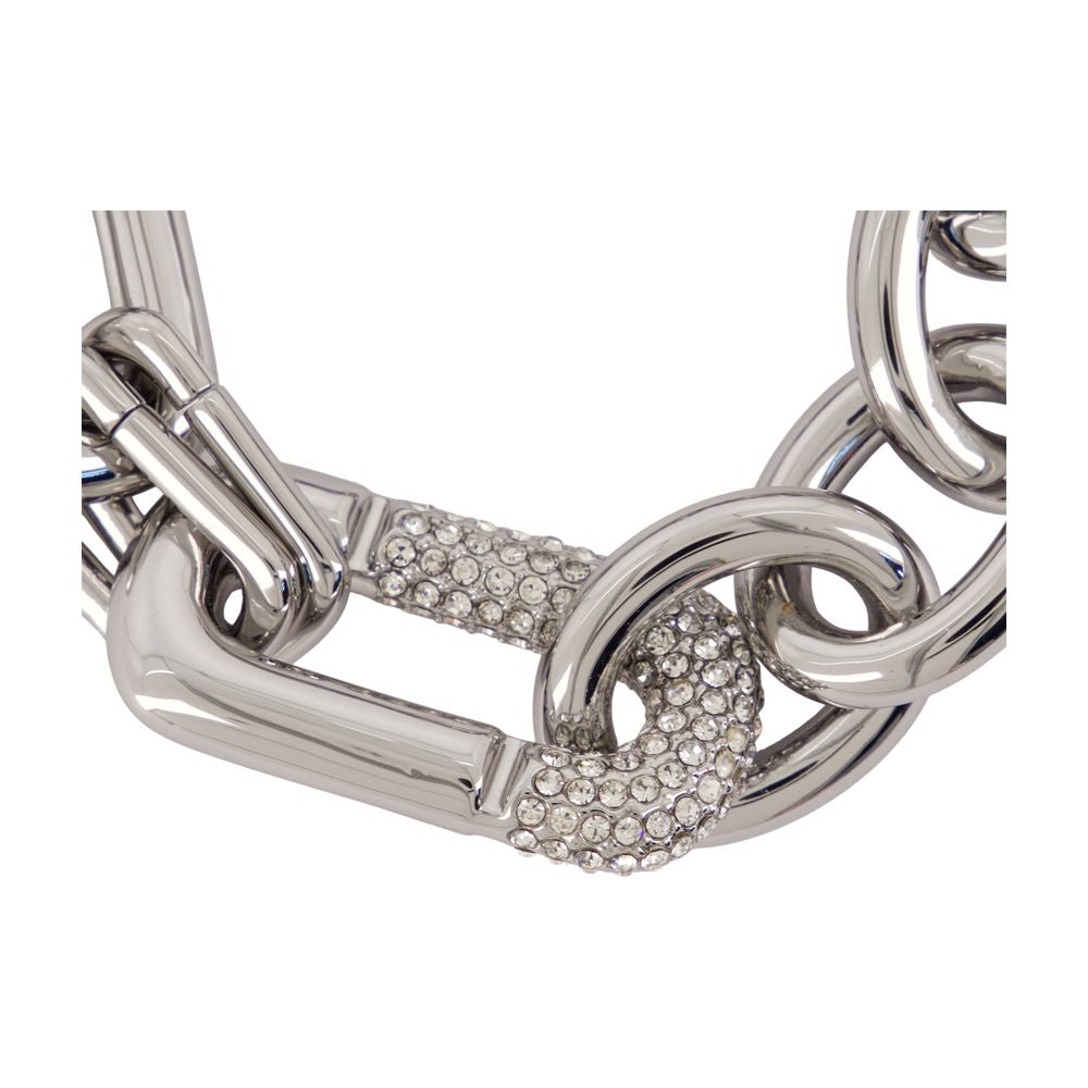 Marc Jacobs Crystal-Pave Link Bracelet — Silver Metal Bracelets