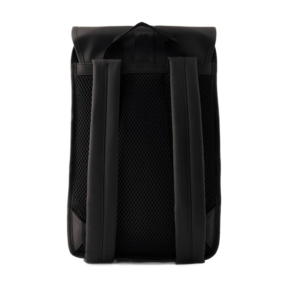 Rains Synthetic Roll-Top Backpack — Black