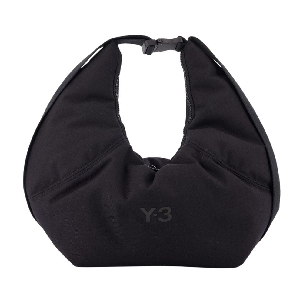 Y-3 Sculptural Synthetic Shoulder Bag — Black
