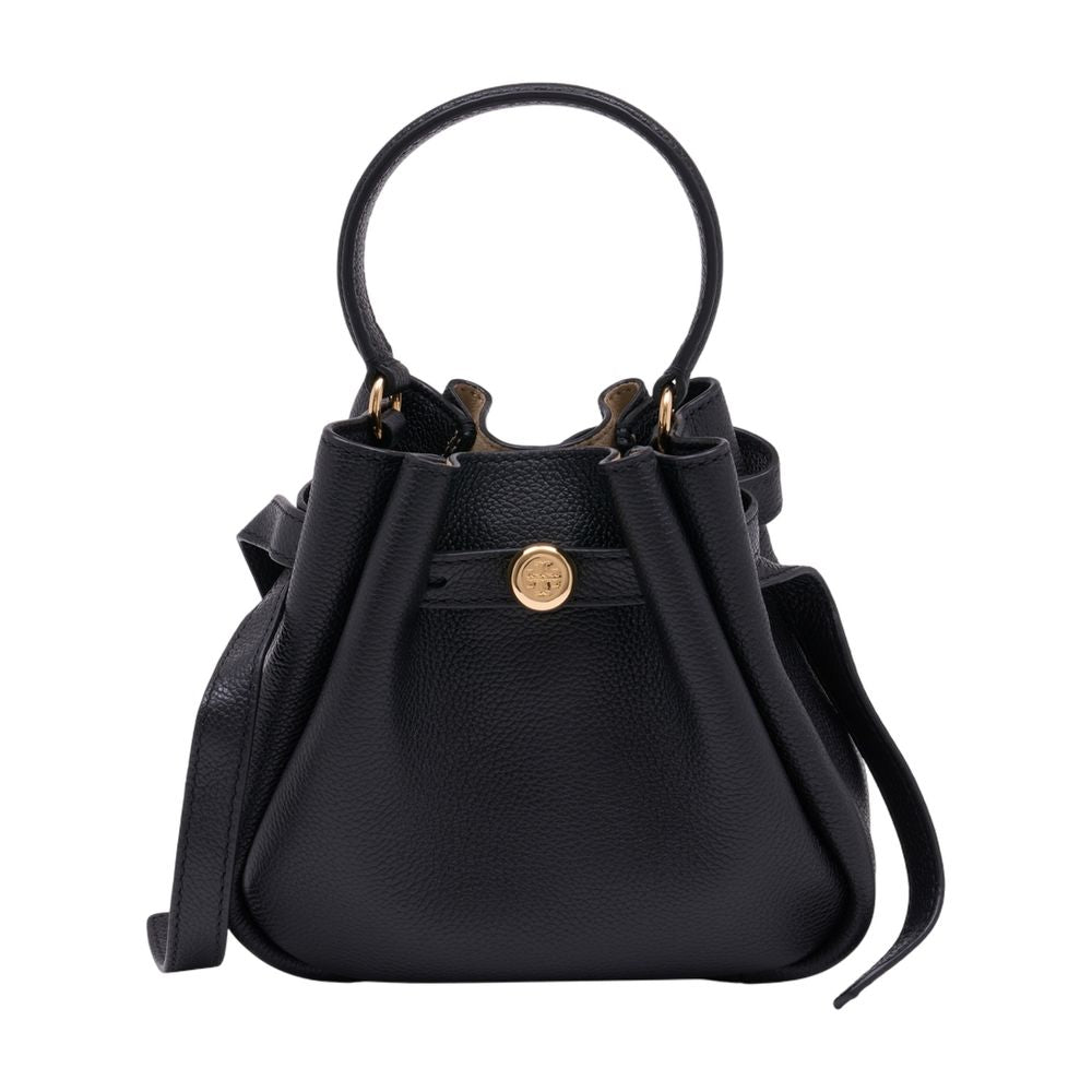 Tory Burch Romy Mini Crossbody Bag — Black Calfskin