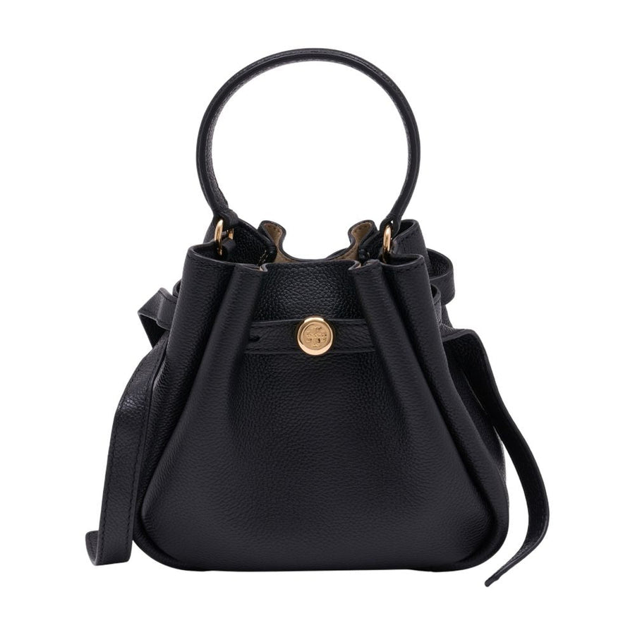 Tory Burch Romy Mini Crossbody Bag — Black Calfskin