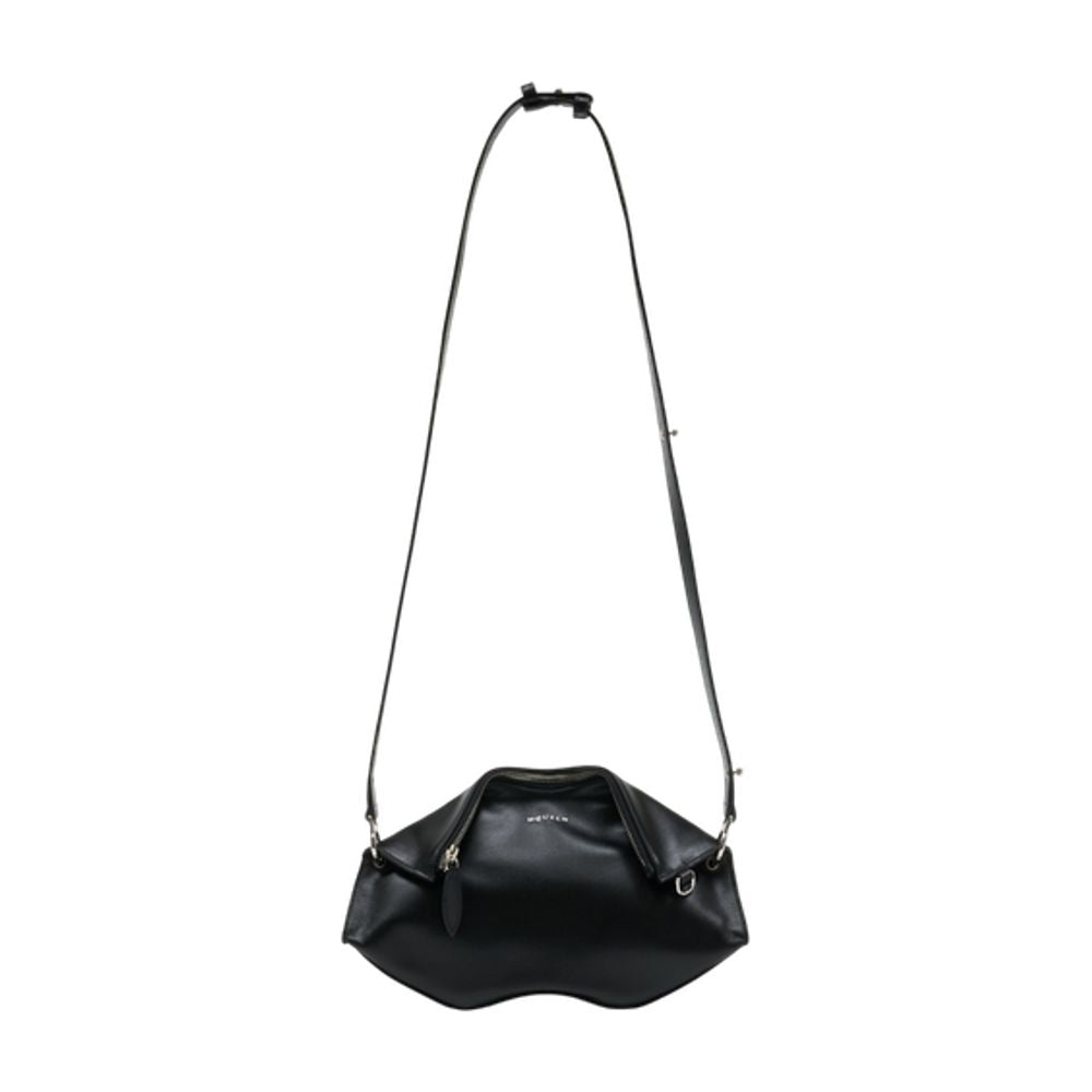 Alexander Mcqueen Manta Clutch — Black Calfskin