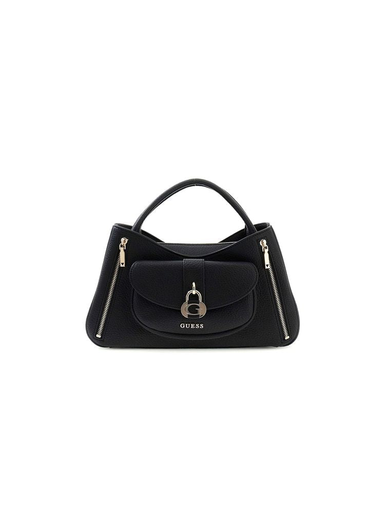Guess Jessa Girlfriend Shoulder Bag — Black Polyurethane