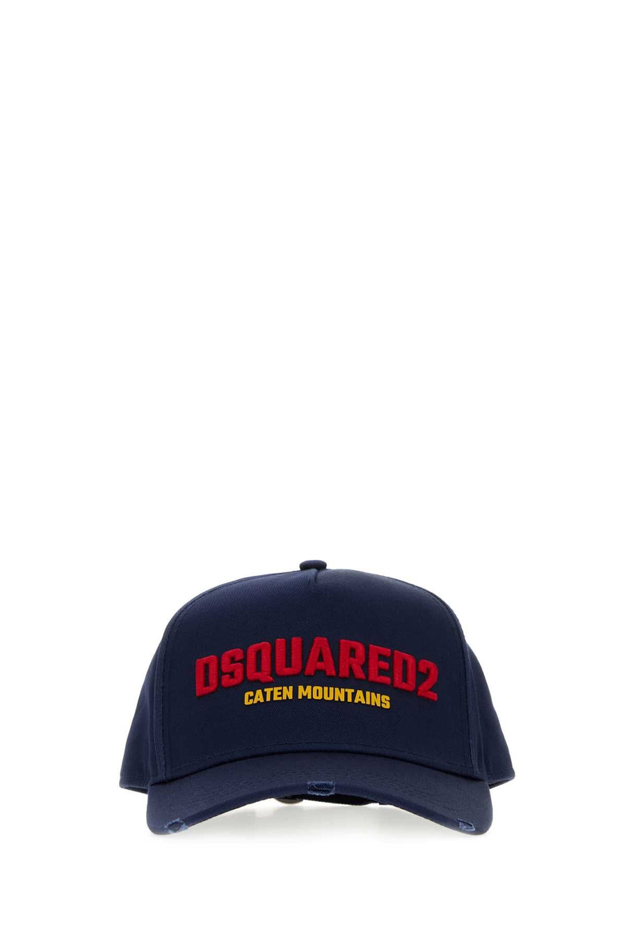 Dsquared2 Bcm103105c00001 Logo-Embroidered Baseball Cap — Navy Exterior: Cotton Caps