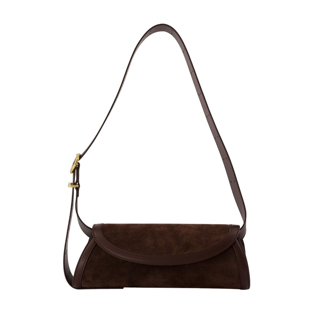 Jil Sander Cannolo Shoulder Bag — Brown Calfskin
