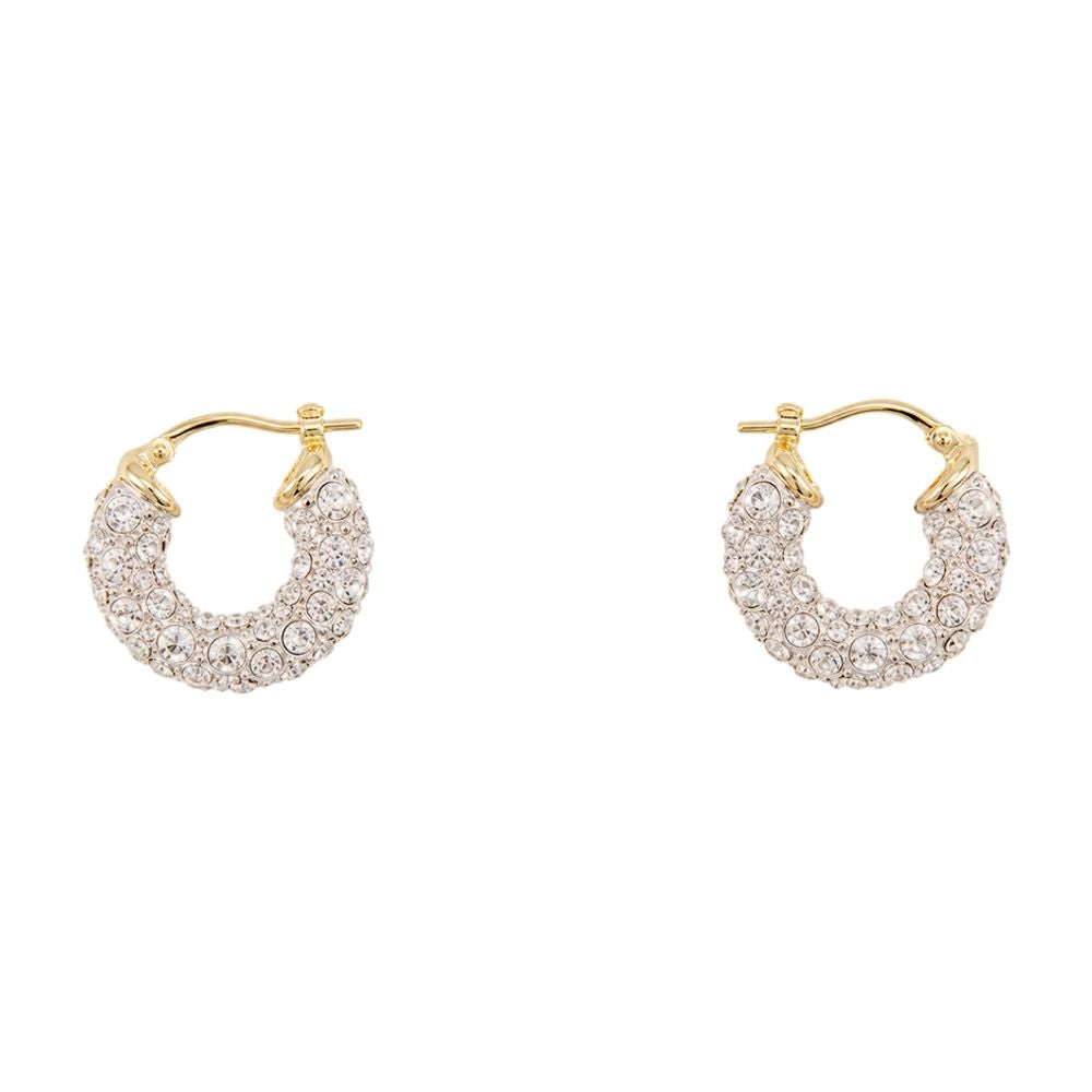Simone Rocha Rhinestone-Embellished Hoop Earrings — Silver Metal