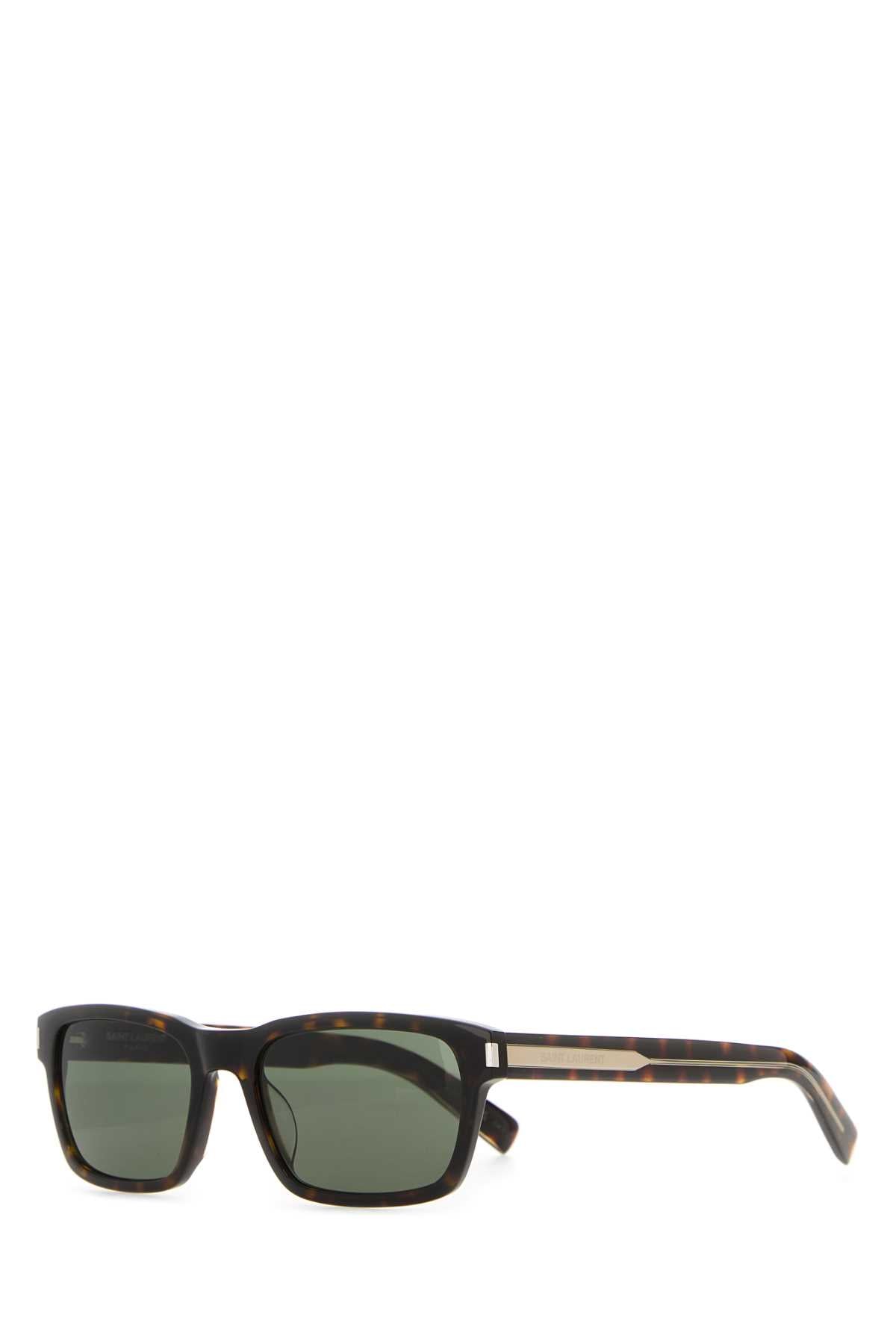 Saint Laurent 779827y9960 Acetate Rectangle Sunglasses — Brown Exterior