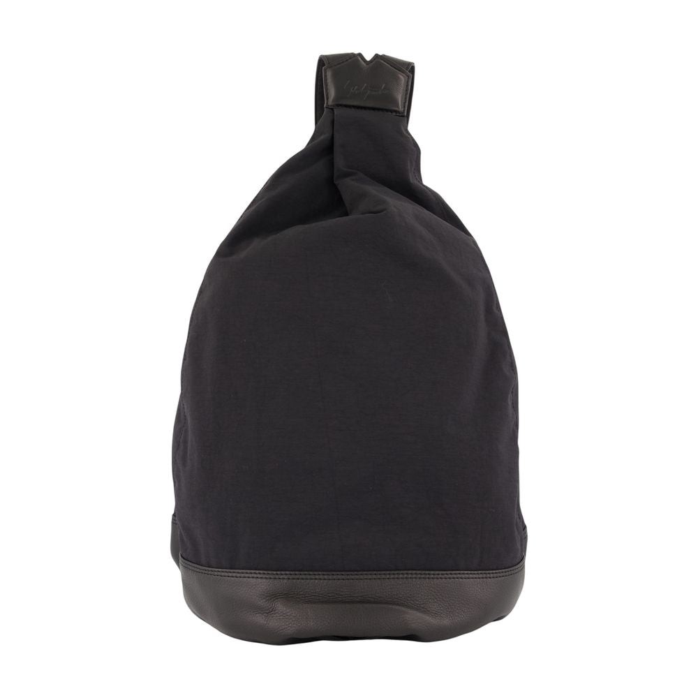 Yohji Yamamoto Hakama Tuck Backpack — Black Synthetic