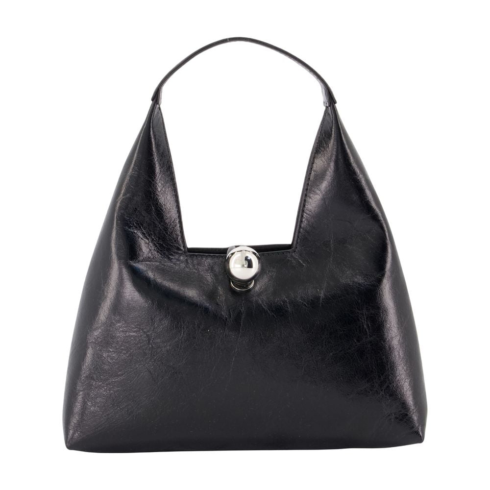 Marni Trapeze Shoulder Bag — Black Calfskin