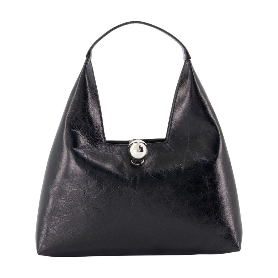 Marni Trapeze Shoulder Bag — Black Calfskin