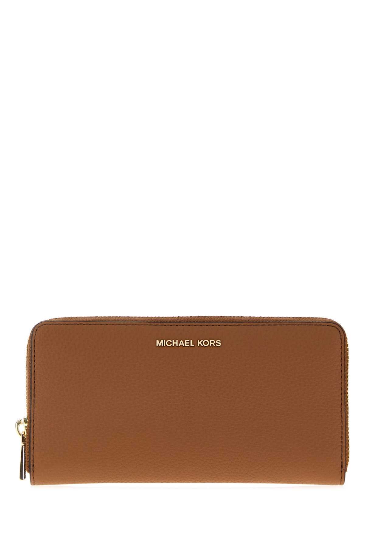 Michael By Kors Slim Wallet — Brown