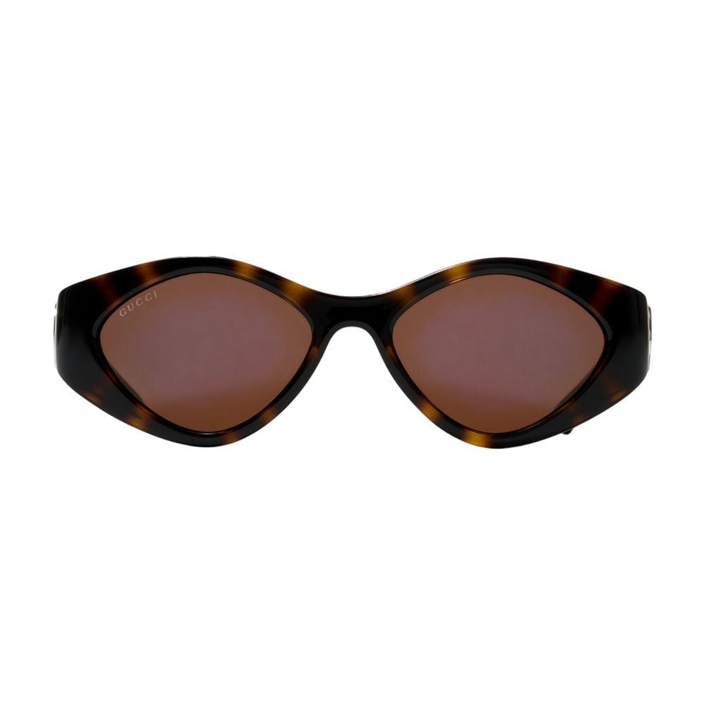 Gucci Gg2121s-003 Tortoiseshell Oval Sunglasses — Brown Synthetic
